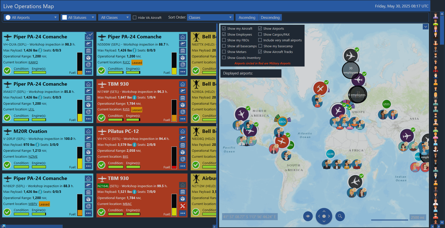 OnAir — aircraft fleet management and leasing interface