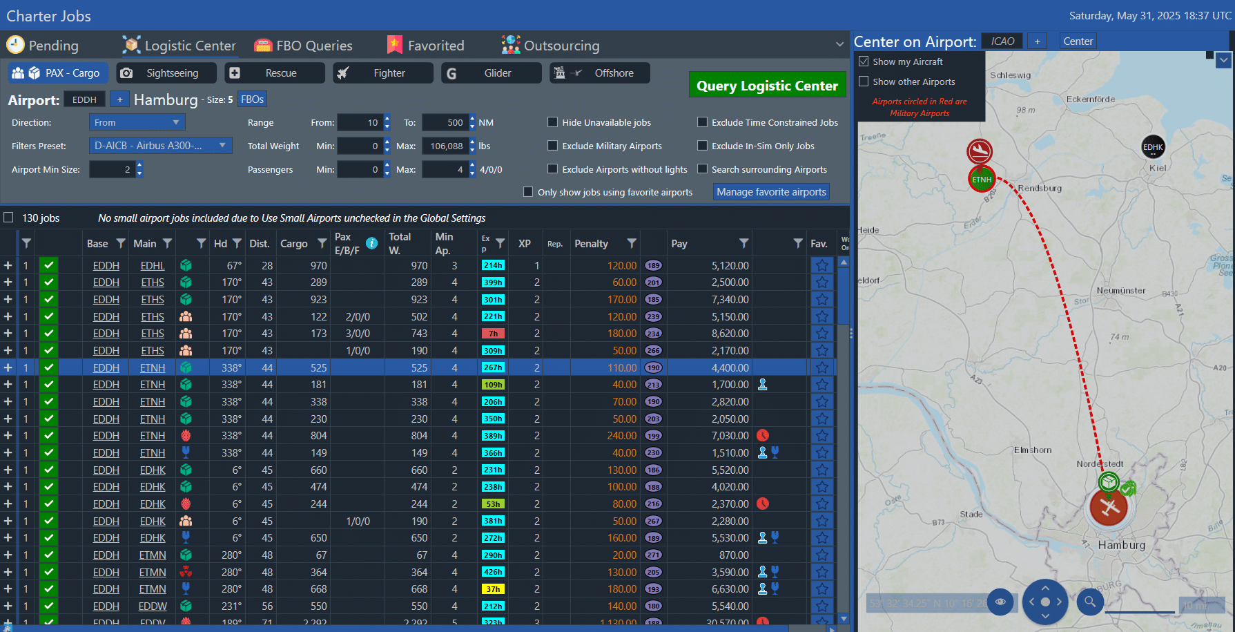 OnAir — logistics center and cargo missions