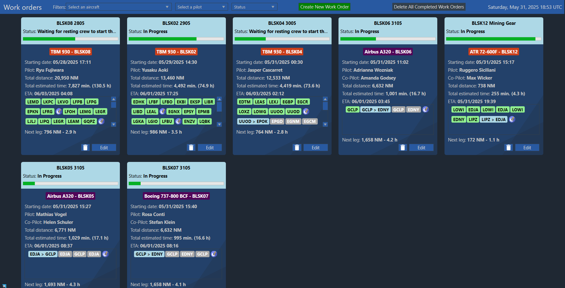 OnAir — employee hiring and crew management interface