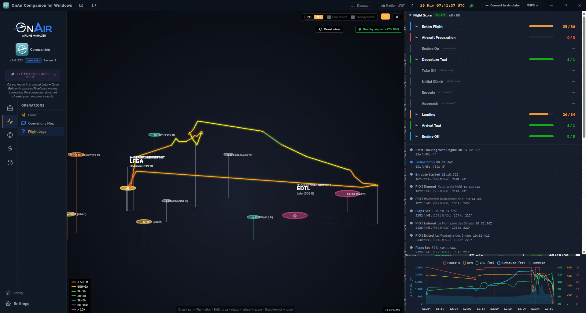 OnAir Companion live flight tracker